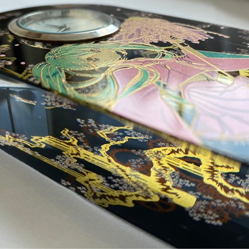 千本桜×蒔絵ガラス置時計 ※お届けは2023年3月上旬予定