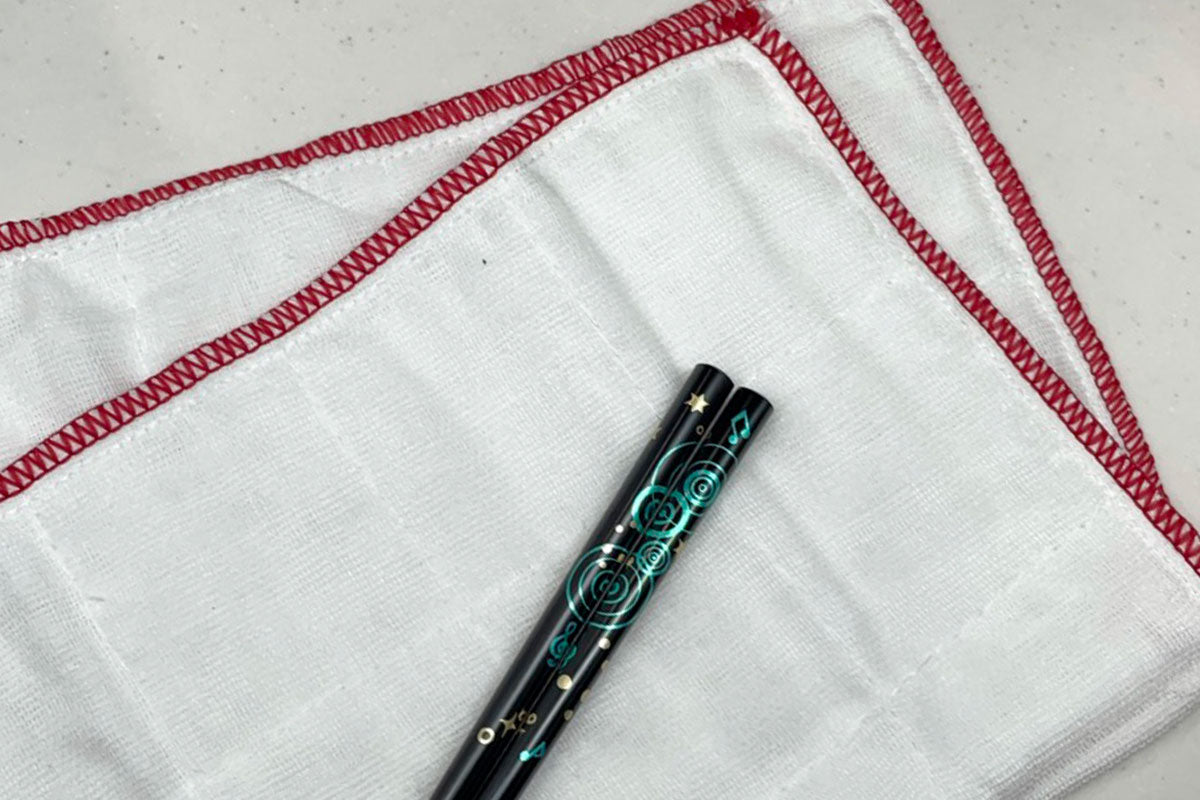 蒔絵おはしの取り扱い方（自然乾燥）