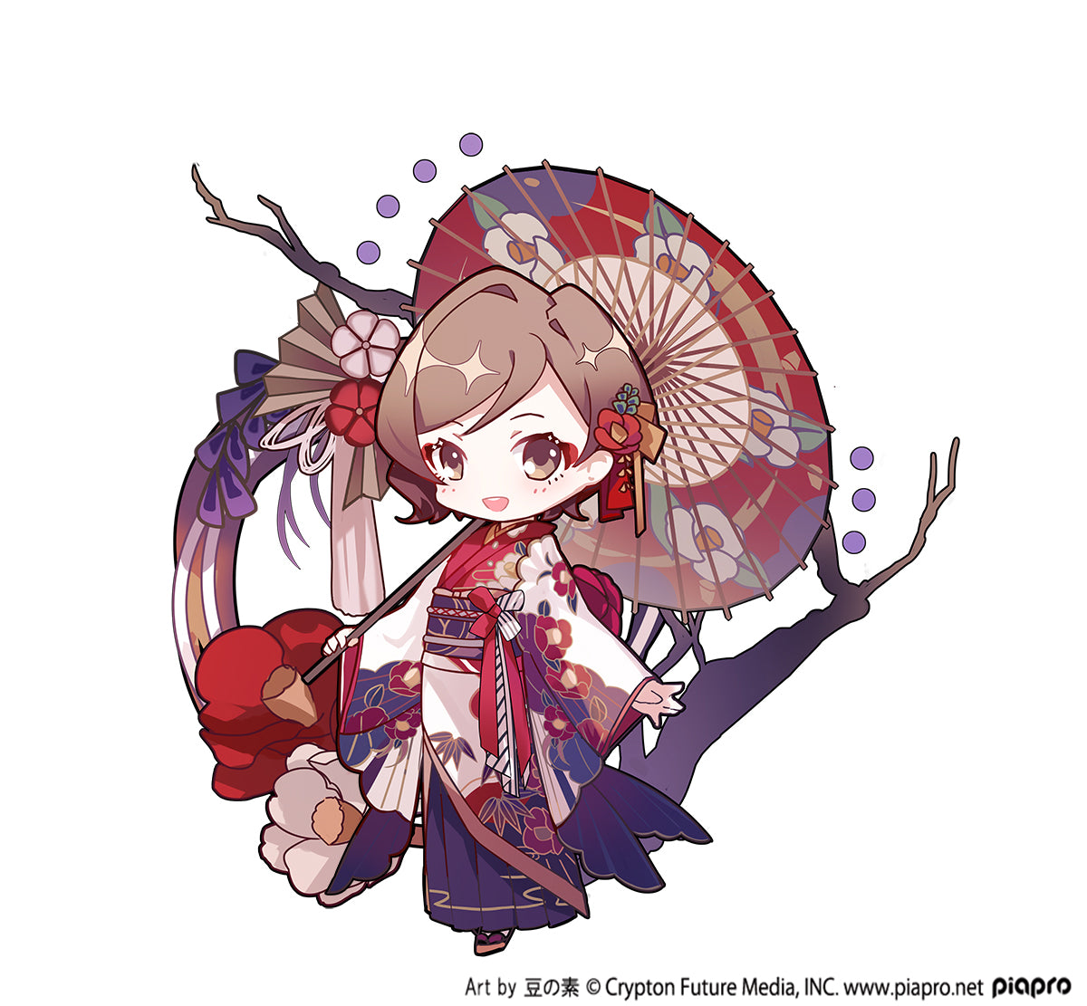 豆の素さんの橋本漆芸のMEIKO(SDメイコ)ミニキャラ初音ミク