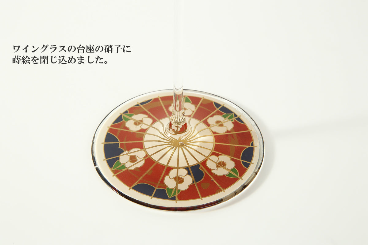 蒔絵ワイングラスMEIKO(メイコ)の底面表(初音ミクのマジカルミライ2020)