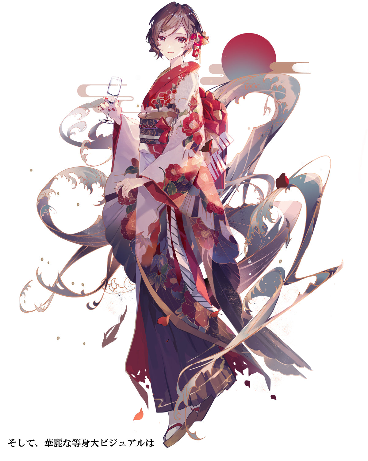 蒔絵ワイングラスMEIKO(メイコ)の豆の素さんの書下ろし等身(初音ミクのマジカルミライ2020)