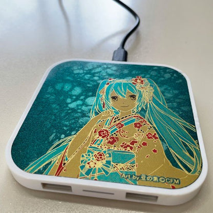 蒔絵ワイヤレス充電器　初音ミク　紙箱入り